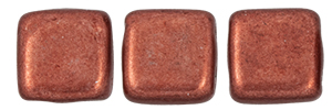 CzechMates Tile Bead 6mm : ColorTrends: Saturated Metallic Valiant Poppy