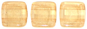 CzechMates Tile Bead 6mm : Luster - Transparent Champagne