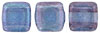 CzechMates Tile Bead 6mm : Luster - Transparent Denim Blue
