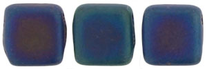 CzechMates Tile Bead 6mm : Matte - Iris - Blue