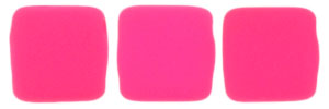CzechMates Tile Bead 6mm : Neon Pink