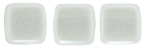 CzechMates Tile Bead 6mm : Pearl Lights - Snow