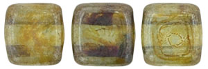 CzechMates Tile Bead 6mm : Luster - Transparent Green