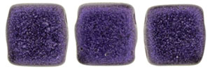 CzechMates Tile Bead 6mm : Metallic Suede - Purple