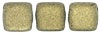 CzechMates Tile Bead 6mm : Metallic Suede - Gold