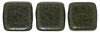 CzechMates Tile Bead 6mm : Metallic Suede - Dk Green