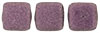 CzechMates Tile Bead 6mm : Metallic Suede - Pink