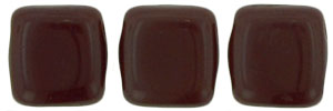 CzechMates Tile Bead 6mm : Opaque Red