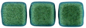 CzechMates Tile Bead 6mm : Polychrome - Aqua Teal