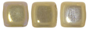 CzechMates Tile Bead 6mm : Brown Iris - French Beige
