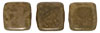 CzechMates Tile Bead 6mm : French Beige - Copper Picasso