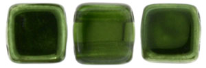CzechMates Tile Bead 6mm : Mirror - Fern Green