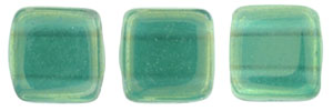 CzechMates Tile Bead 6mm : Luster Iris - Atlantis Green