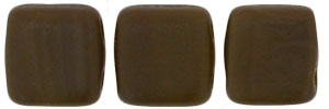 CzechMates Tile Bead 6mm : Matte - Chocolate Brown