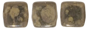 CzechMates Tile Bead 6mm : French Beige - Moon Dust