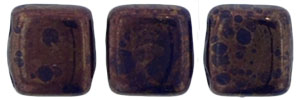 CzechMates Tile Bead 6mm : Navy - Moon Dust