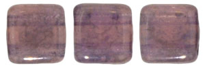 CzechMates Tile Bead 6mm : Milky Pink - Moon Dust