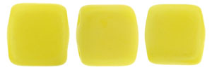 CzechMates Tile Bead 6mm : Matte - Luster Iris - Custard