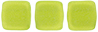 CzechMates Tile Bead 6mm : Sueded Gold Milky Dk Peridot