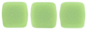 CzechMates Tile Bead 6mm : Sueded Gold Honeydew