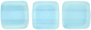 CzechMates Tile Bead 6mm : Sueded Gold Aquamarine