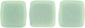 CzechMates Tile Bead 6mm : Sueded Gold Turquoise