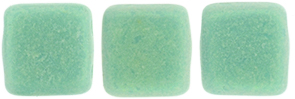 CzechMates Tile Bead 6mm : Sueded Olive Turquoise