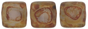 CzechMates Tile Bead 6mm : Milky Alexandrite - Picasso