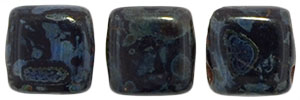 CzechMates Tile Bead 6mm : Jet - Picasso