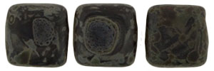 CzechMates Tile Bead 6mm : Matte - Jet - Picasso