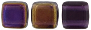 CzechMates Tile Bead 6mm : Twilight - Tanzanite