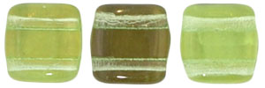 CzechMates Tile Bead 6mm : Twilight - Peridot