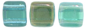 CzechMates Tile Bead 6mm : Twilight - Aquamarine