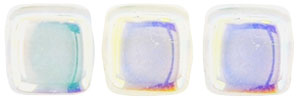 CzechMates Tile Bead 6mm : Crystal - Double Sided AB