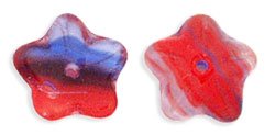 Star Flower Cup 10mm : HurriCane Glass - Crystal/Cobalt/Ruby