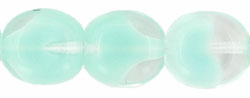 Beveled Ovals 10 x 9mm : Crystal/Mint Julep