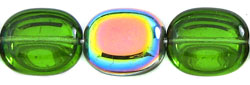 Beveled Ovals 14/12mm : Olivine - Vitral