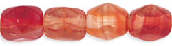Beveled Diamond Barrels 5mm : HurriCane Glass - Crimson/Crystal