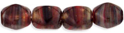 Beveled Diamond Barrels 5mm : HurriCane Glass - Multi Swirl