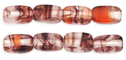 Rectangles 3/5mm : HurriCane Glass - Crystal/Amethyst/Orange