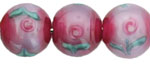 Tulip Beads 8mm - Round : Fuchsia