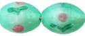 Tulip Flower Beads 11/9mm - Oval : Lt Green