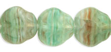 Pansy 9mm : HurriCane Glass - Peridot/Crystal/Red/Brown