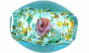 Silver Foil Flowers 12 x 8mm - Oval: Aquamarine