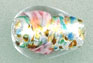 Silver Foil Flowers 14 x 9mm - Teardrop : Crystal