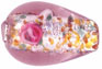 Silver Foil Flowers 14 x 9mm - Teardrop : Amethyst