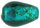 Silver Foil Flowers 14 x 9mm - Teardrop : Green Emerald