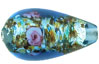 Silver Foil Flowers 20x11mm - Teardrop : Sapphire