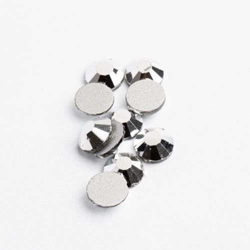 Crystal Lane Flat Back Rhinestones ss12 (3mm) - Metallic Silver