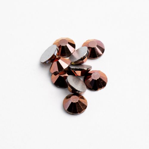 Crystal Lane Flat Back Rhinestones ss12 (3mm) - Metallic Rose Gold